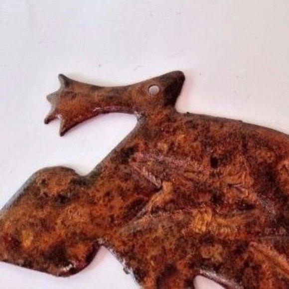 Gecko Ornament Rustic Christmas Lizard Wall Plaque - Picture 7 of 7